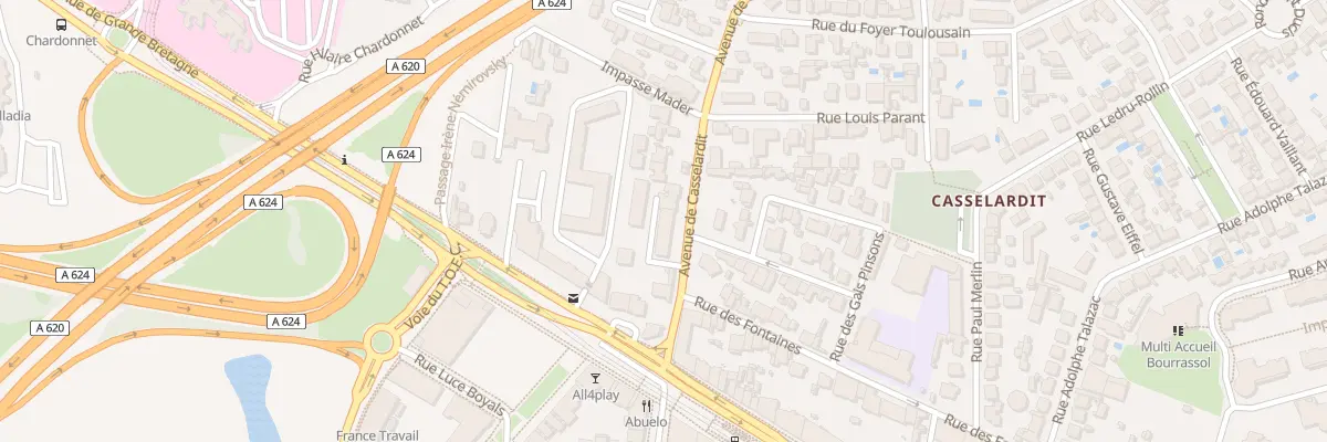 Plan du 5 Av de Casselardit à Toulouse