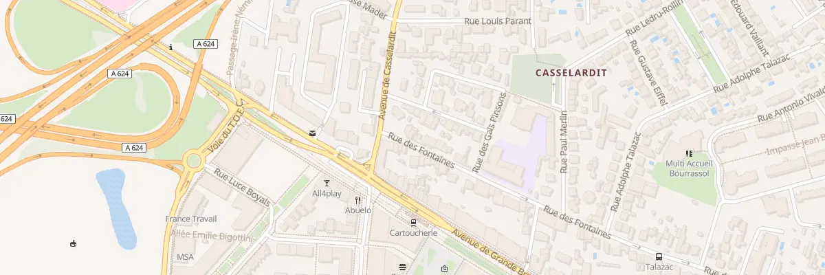 Plan du 286 Rue des Fontaines à Toulouse