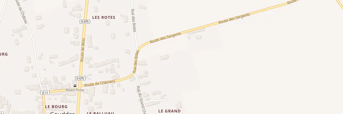 Plan du 195 Rte de Chémery à Couddes