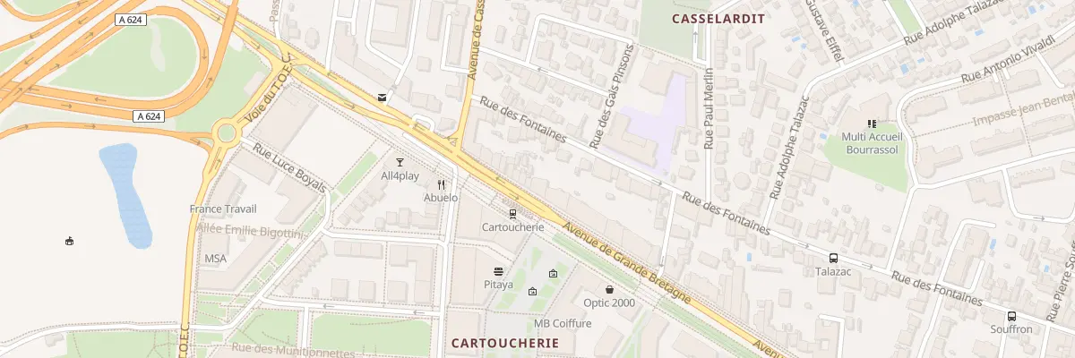 Plan du 258 Av de Grande Bretagne à Toulouse