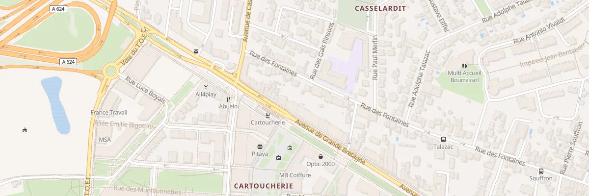 Plan du 256 Av de Grande Bretagne à Toulouse