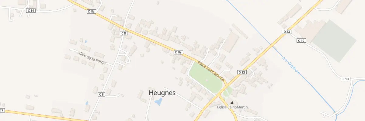 Plan du 2 Rte d’Ecueillé à Heugnes