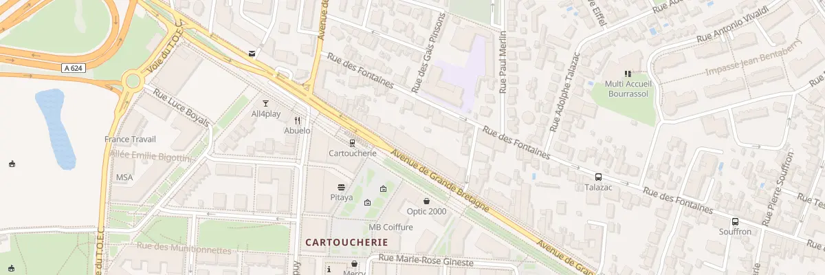 Plan du 246 Av de Grande Bretagne à Toulouse