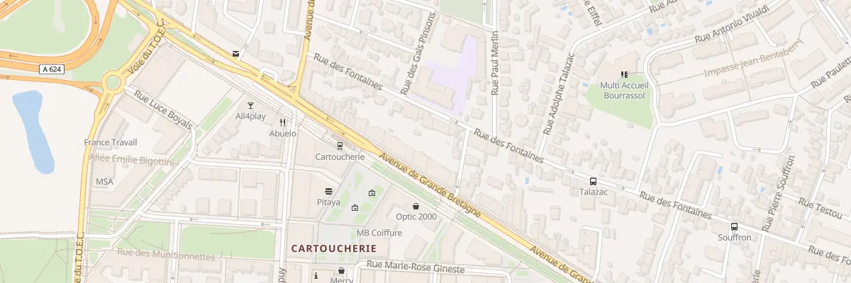 Plan du 242 Av de Grande Bretagne à Toulouse