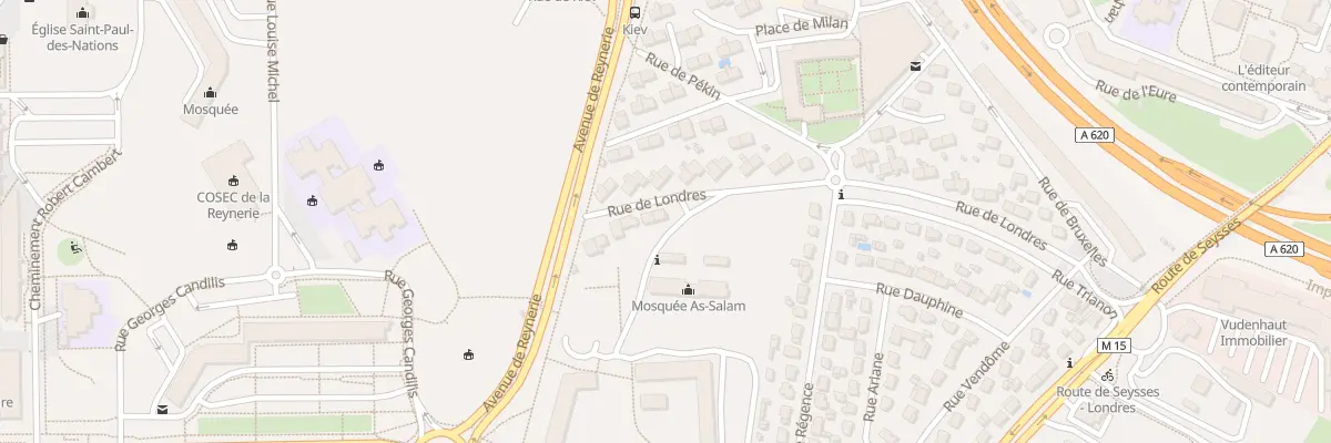 Plan du 1 Rue de Londres à Toulouse