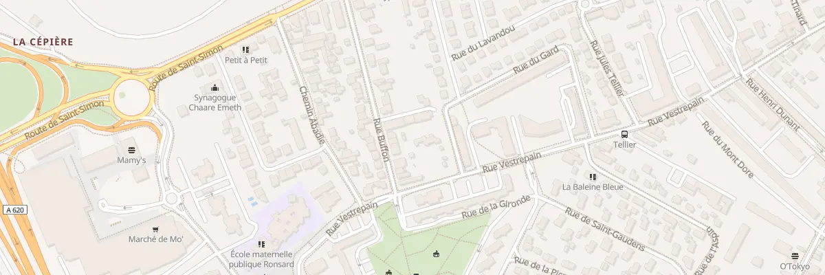 Plan du 12 Rue Buffon à Toulouse