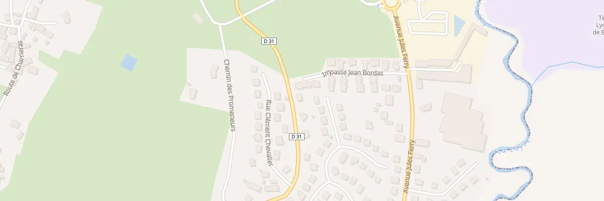 Plan du 1220 Rue Jean Jaurès à Objat
