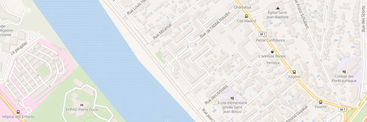 Plan du 15 Rue de l’Abbé Naudin à Toulouse