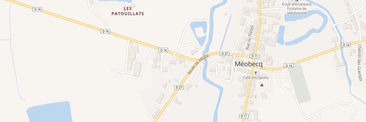 Plan du 1 Rte de Mézieres à Méobecq