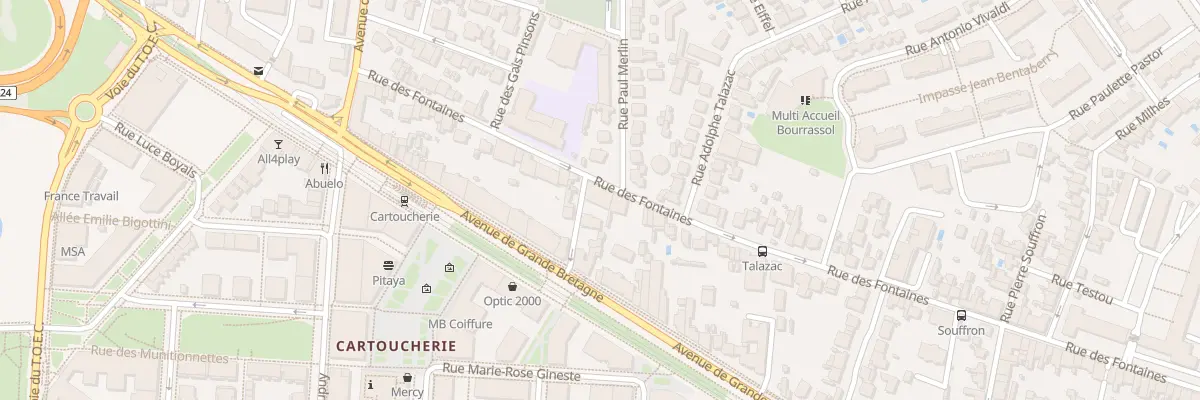 Plan du 245 Rue des Fontaines à Toulouse