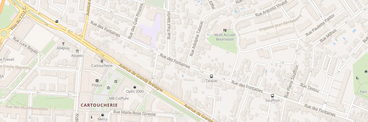 Plan du 1 Rue Adolphe Talazac à Toulouse