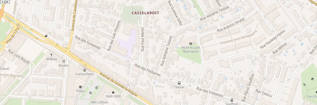 Plan du 7 Rue Adolphe Talazac à Toulouse