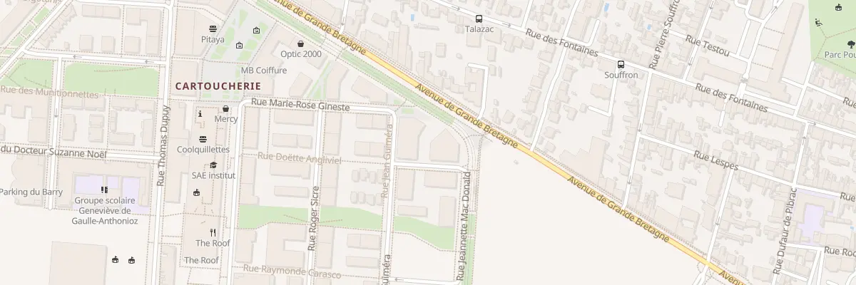 Plan du 1 Rue Jean Guiméra à Toulouse