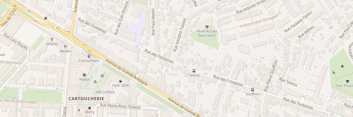 Plan du 254 Rue des Fontaines à Toulouse