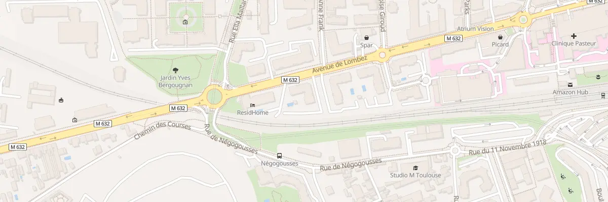 Plan du 91 Av de Lombez à Toulouse