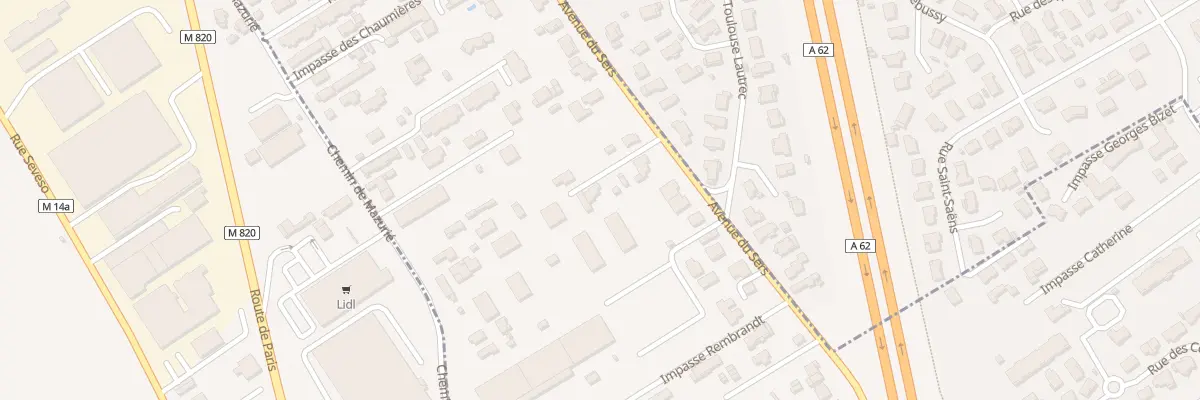 Plan du 65 Av du Sers à Aucamville