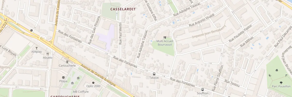 Plan du 10 Rue Adolphe Talazac à Toulouse