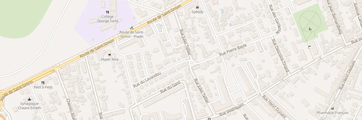 Plan du 25 Rue Jules Tellier à Toulouse
