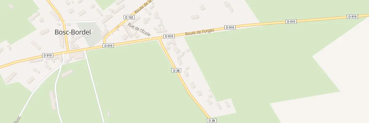 Plan du 74 Rte d’Hucleu à Bosc-Bordel