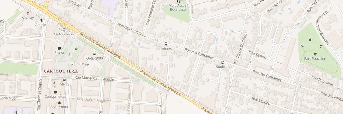 Plan du 215 Rue des Fontaines à Toulouse