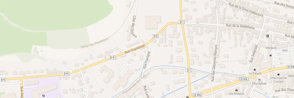 Plan du 28 Rue Flavigny aux Andelys