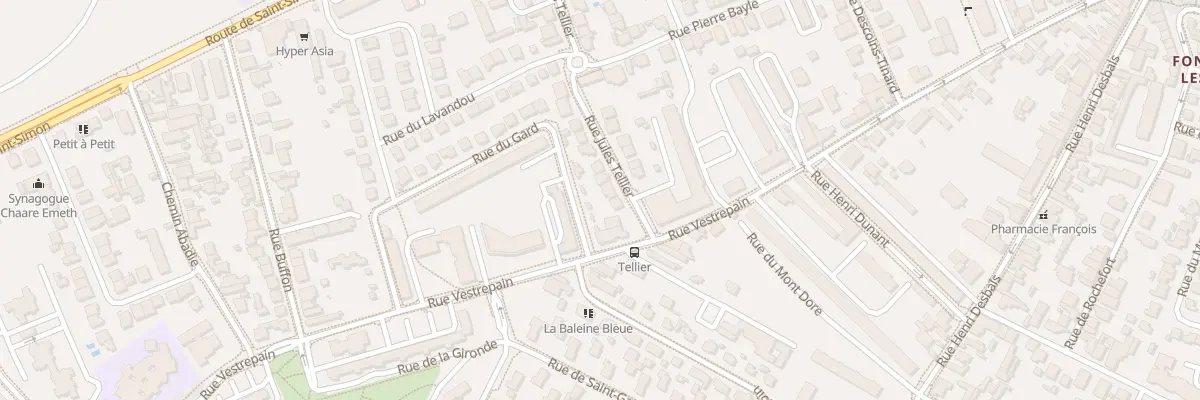 Plan du 5 Rue Jules Tellier à Toulouse