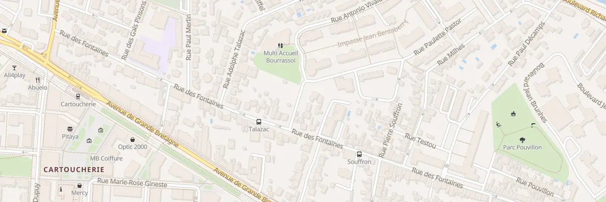 Plan du 226 Rue des Fontaines à Toulouse