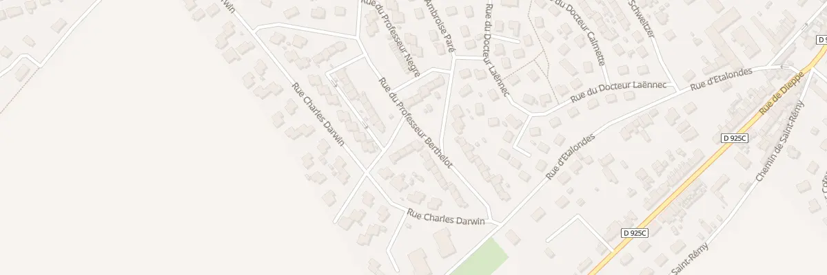 Plan du 1 Rue du Prof Claude Bernard à Eu