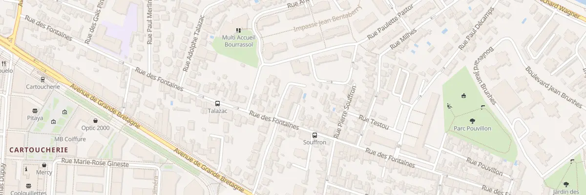 Plan du 214 Rue des Fontaines à Toulouse