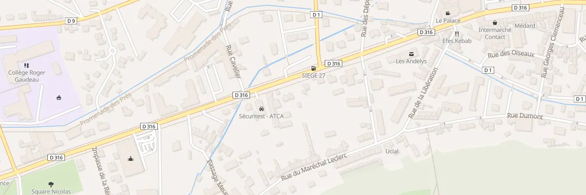 Plan du 21 Av de la République aux Andelys