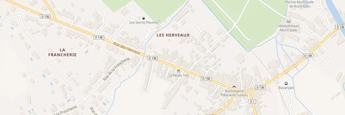 Plan du 93 Rue des Hervaux à Buzançais