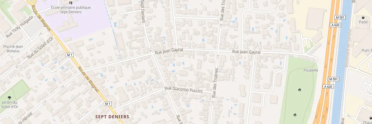 Plan du 36 Rue Jean Gayral à Toulouse