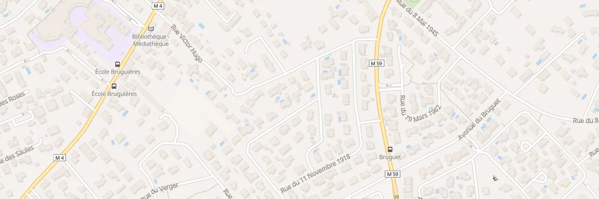 Plan du 4 Rue Baudelaire à Bruguières