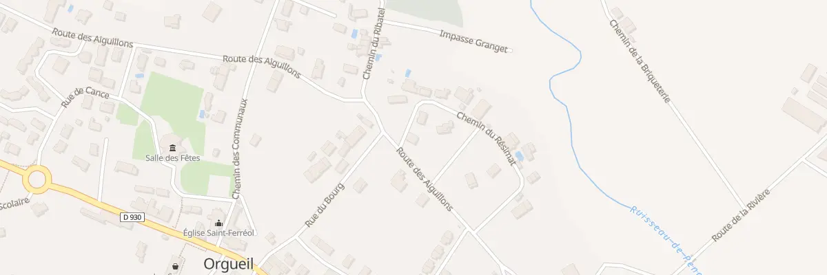 Plan du 809 Rte des Aiguillons à Orgueil