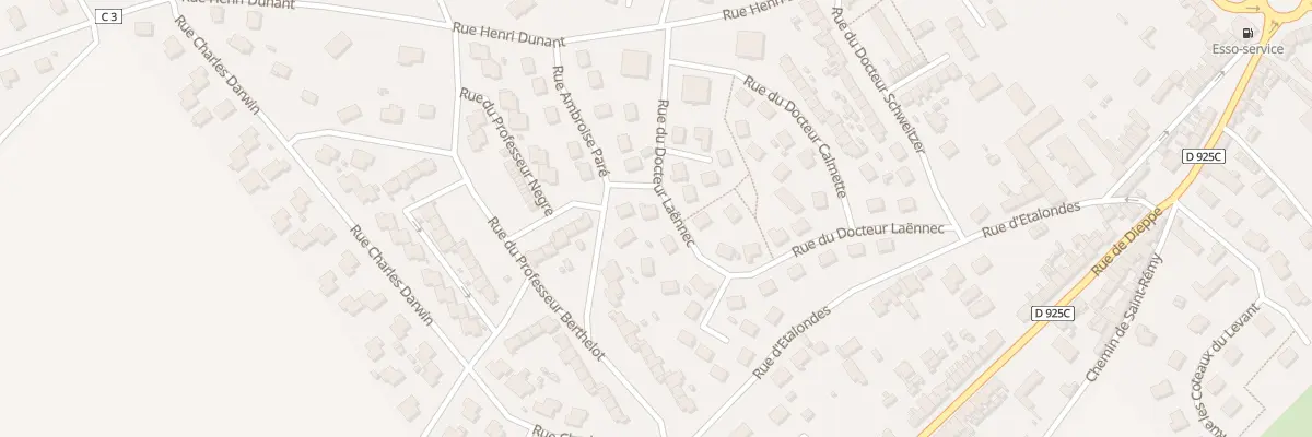 Plan du 1 Rue Ambroise Paré à Eu