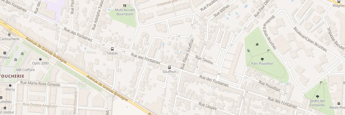 Plan du 202 Rue des Fontaines à Toulouse