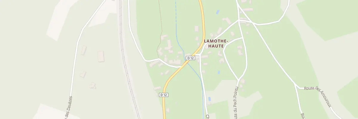 Plan de Rte de Lamothe-Haute à Lamothe-Fénelon
