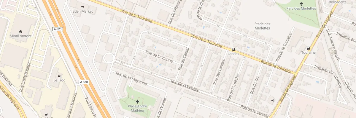 Plan du 1 Rue du Cantal à Toulouse