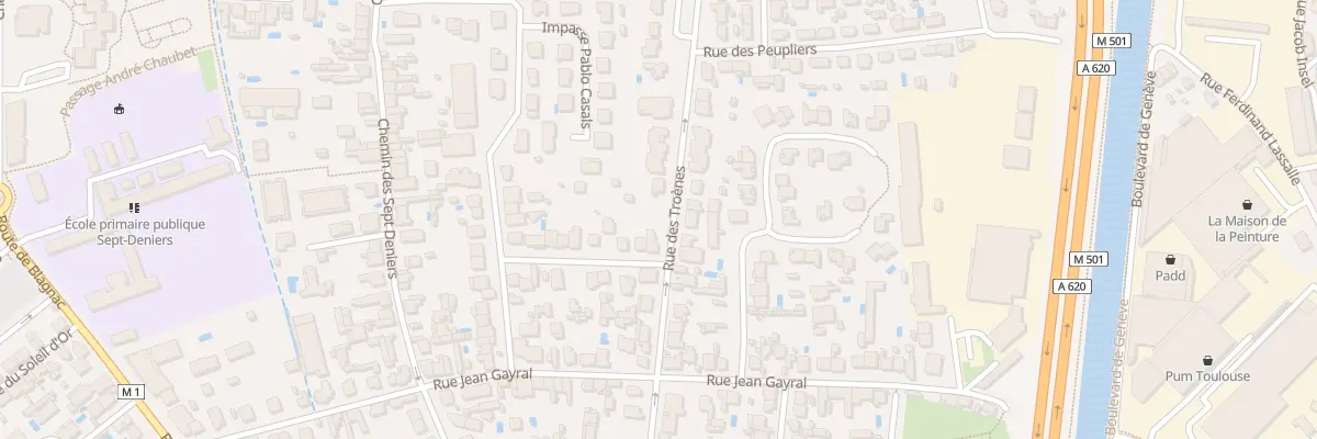 Plan du 61 Rue des Troènes à Toulouse
