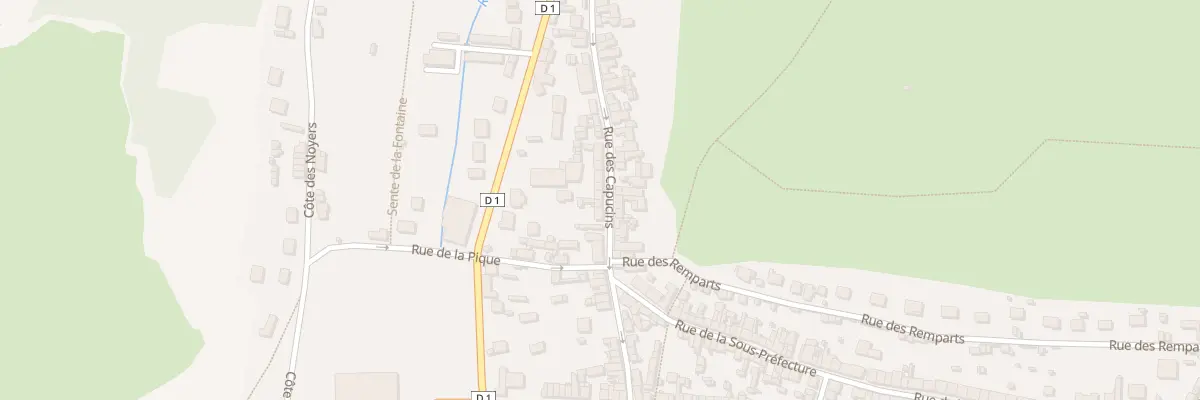 Plan de la Rue des Capucins aux Andelys