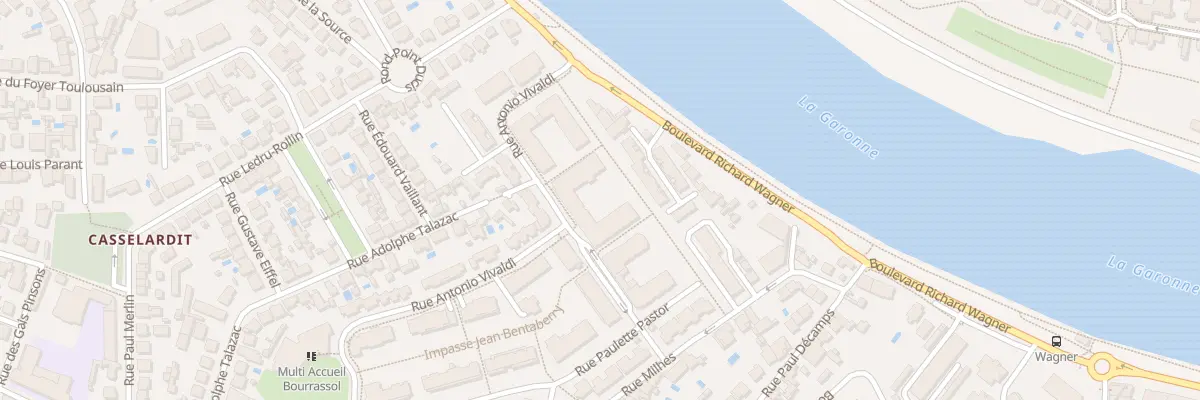 Plan du 5 Rue Antonio Vivaldi à Toulouse