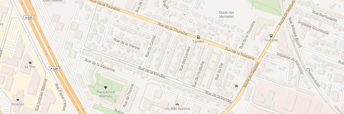 Plan du 10 Rue de la Creuse à Toulouse