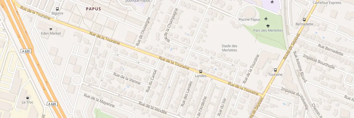 Plan du 28 Rue de la Touraine à Toulouse