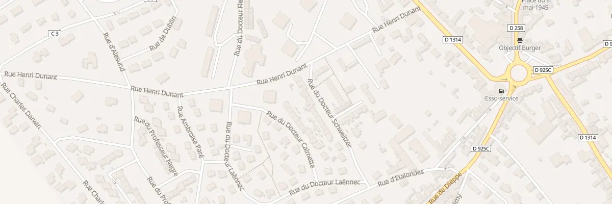 Plan du 10 Rue Doc Schweitzer à Eu
