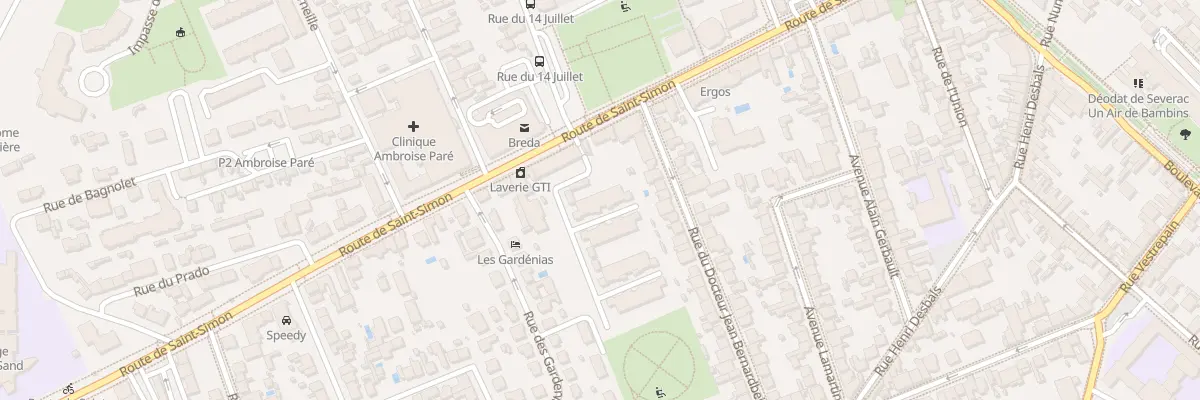 Plan du 376 Rte de Saint Simon à Toulouse
