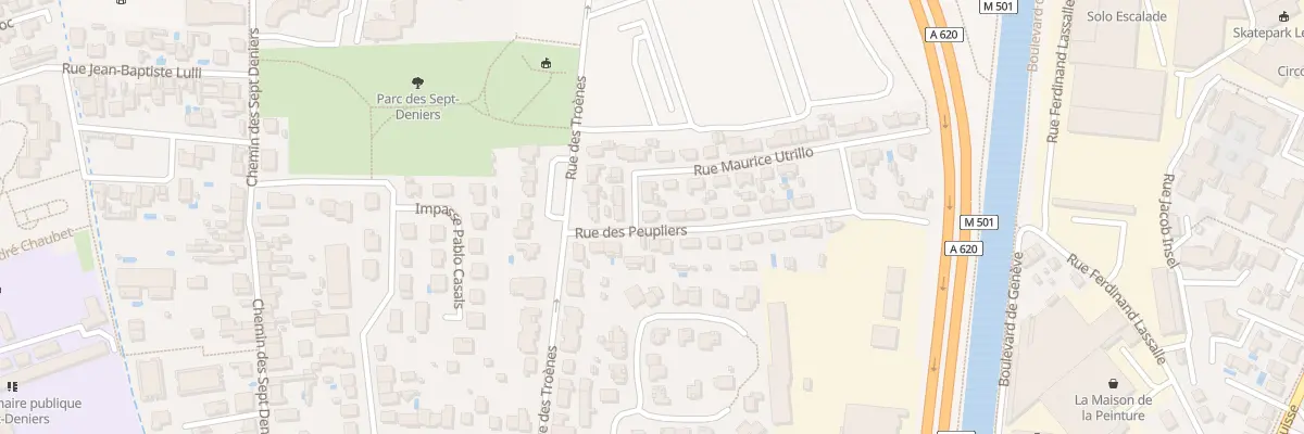Plan du 1 Rue des Peupliers à Toulouse