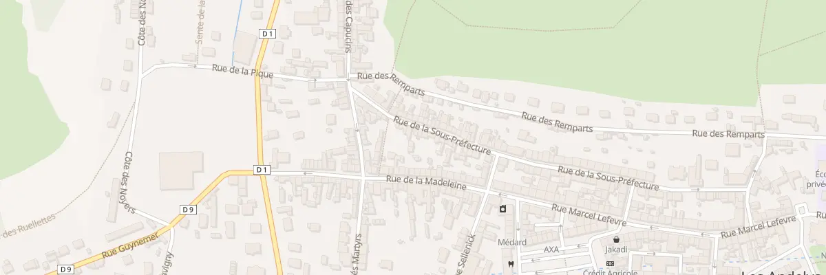 Plan du 85 Rue de la sous Préfecture aux Andelys