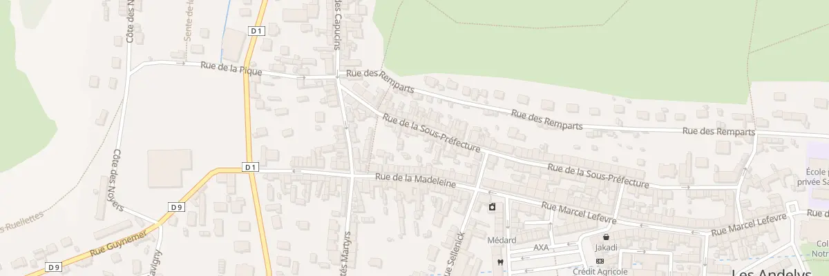 Plan du 79 Rue de la sous Préfecture aux Andelys