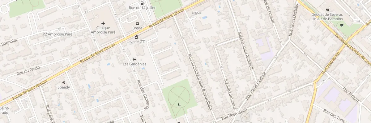 Plan du 29B Rue Docteur Jean Bernardbeig à Toulouse