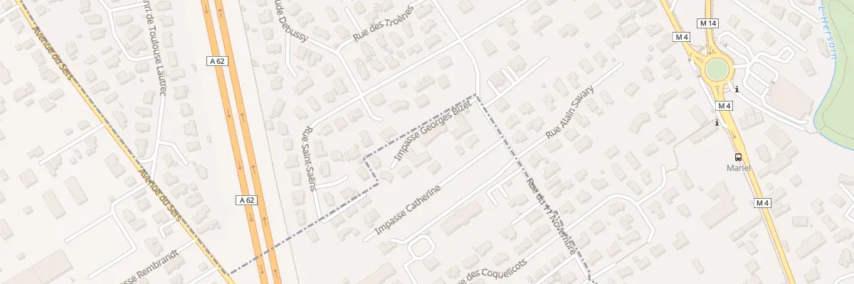 Plan du 11 Imp Georges Bizet à Aucamville